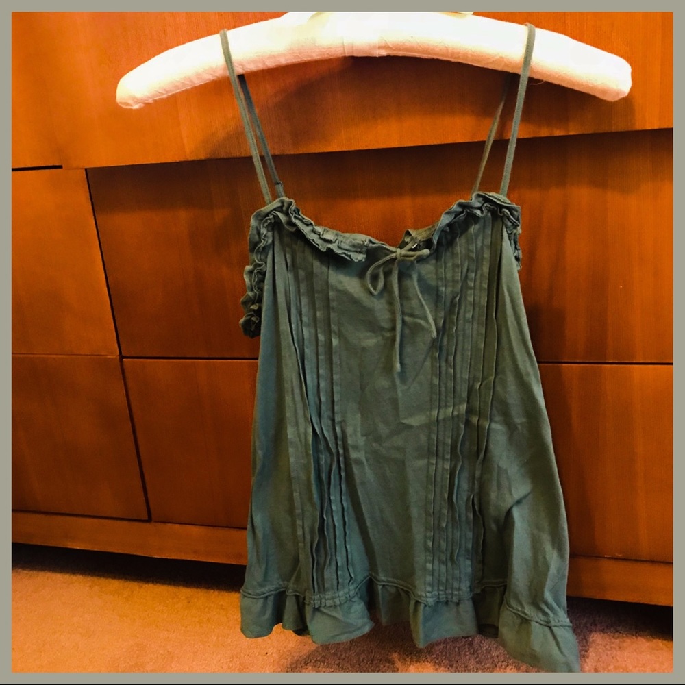 Susina Teal Ruffled Tank Top from Nordstrom Used - Picture 6 of 8